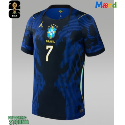 Brasilien Vinicius Junior #7 Replika Udebanetrøje VM 2026 Kortærmet